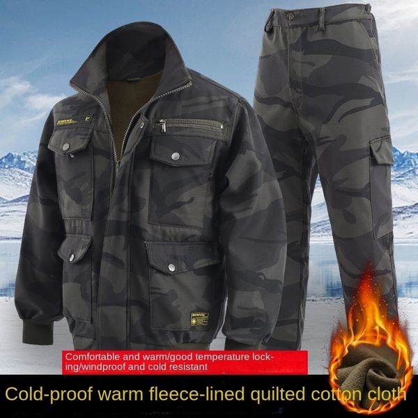 mens tracksuits plush thick camouflage cotton jacket autumn winter thermal wear resistant warm tear resistantsite labor outdoor fleece coat, Gray
mens tracksuits plush thick camouflage cotton jacket autumn winter thermal wear resistant warm tear resistantsite labor outdoor fleece coat, Gray