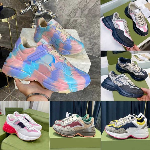 luxury designer rhyton sneakers women mens casual shoes vintage trainers beige chaussures strawberry wave mouth sneaker dad shoe size 35-46, Black
luxury designer rhyton sneakers women mens casual shoes vintage trainers beige chaussures strawberry wave mouth sneaker dad shoe size 35-46, Black