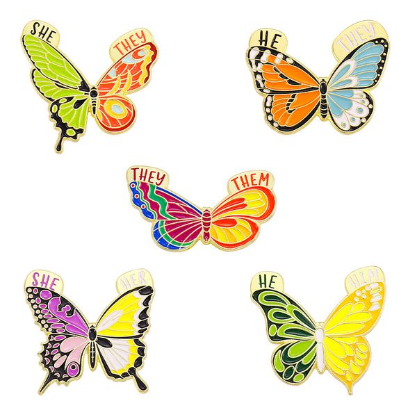 gold plated colorful butterfly brooches 5pcs set insect animal enamel painting souvenir badges letter alloy pin for women jewelry gift bag a, Gray
gold plated colorful butterfly brooches 5pcs set insect animal enamel painting souvenir badges letter alloy pin for women jewelry gift bag a, Gray
