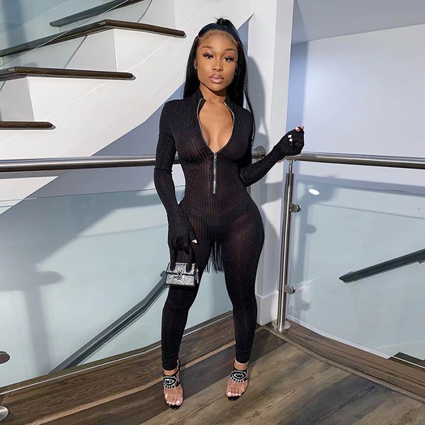 women's jumpsuits rompers women perspective zipper high waist jumpsuit striped sheer shiny fashion front long sleeve bodycon outfits 22, Black;white
women's jumpsuits rompers women perspective zipper high waist jumpsuit striped sheer shiny fashion front long sleeve bodycon outfits 22, Black;white