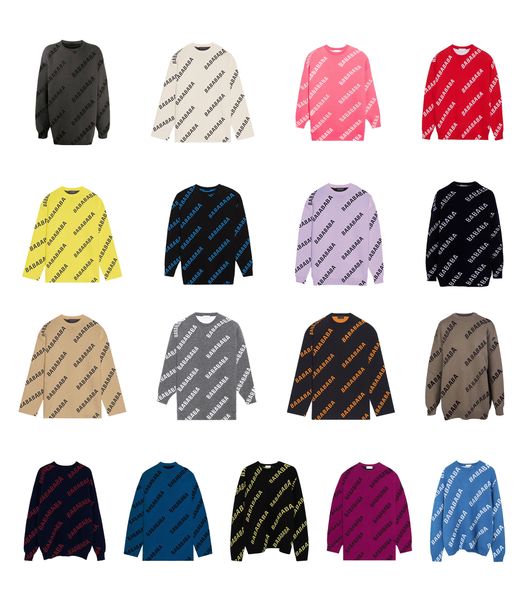23ss luxury designer knitted sweater mens womens knitted crow collar women's fashion letters black long sleeve jumper oversized coloure, White;black
23ss luxury designer knitted sweater mens womens knitted crow collar women's fashion letters black long sleeve jumper oversized coloure, White;black