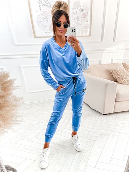 women's two piece pants streetwear velvet 2 sets womens outfits autumn clothes vneck pullover long suit velour tracksuit women 221123, White
women's two piece pants streetwear velvet 2 sets womens outfits autumn clothes vneck pullover long suit velour tracksuit women 221123, White