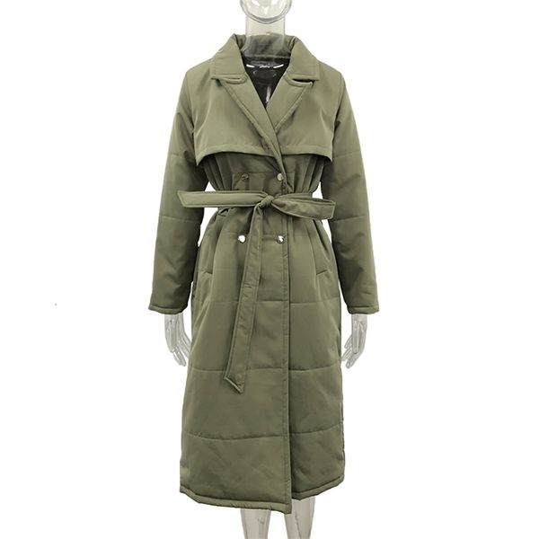 women's down parkas malina long turn collar fashion double breasted coats elegant tie belt cotton jackets female ladies 221123, Black
women's down parkas malina long turn collar fashion double breasted coats elegant tie belt cotton jackets female ladies 221123, Black