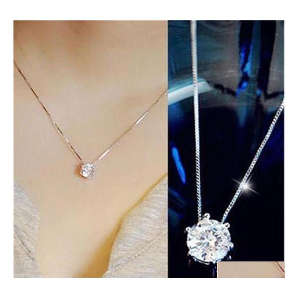 pendant necklaces women fashion simple choker crystal pendants necklace shine rhinestone sier color chain jewelry wholesale drop del dhd5x, Silver
pendant necklaces women fashion simple choker crystal pendants necklace shine rhinestone sier color chain jewelry wholesale drop del dhd5x, Silver