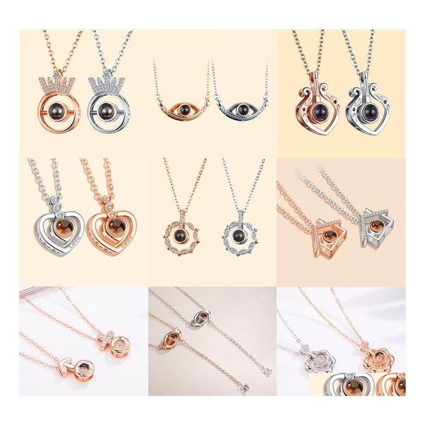 pendant necklaces 100 language vibrato with the same love memory projection necklace men and women couple pendant drop delivery jewe dhyle, Silver
pendant necklaces 100 language vibrato with the same love memory projection necklace men and women couple pendant drop delivery jewe dhyle, Silver