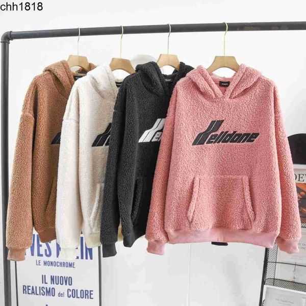 2023 winter new welldone alphabet embroidery lamb fleece hoodie casual loose hoodie for men and women, Black
2023 winter new welldone alphabet embroidery lamb fleece hoodie casual loose hoodie for men and women, Black