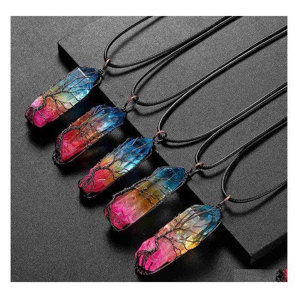 pendant necklaces natural crystal point pendant necklace handmade wrapped healing chakra lucky choker for womens ladies drop deliver dhrcx, Silver
pendant necklaces natural crystal point pendant necklace handmade wrapped healing chakra lucky choker for womens ladies drop deliver dhrcx, Silver
