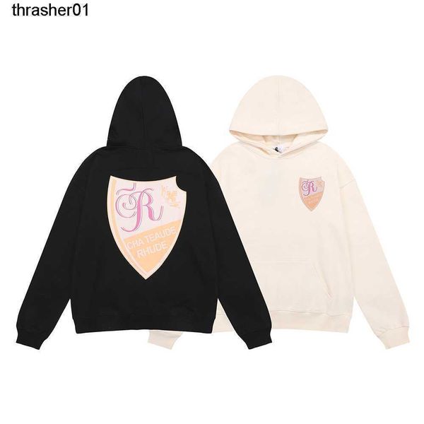 men's hoodies designer sweatshirts winter new rhude shield printing loose men's women's casual hooded sweater, Black
men's hoodies designer sweatshirts winter new rhude shield printing loose men's women's casual hooded sweater, Black