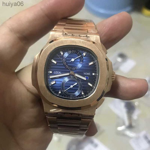 luxury mens watch blue dial rose gold dual time stainless steel automatic mechanical sapphire crystal multi-function glass back male huiya06, Slivery;brown
luxury mens watch blue dial rose gold dual time stainless steel automatic mechanical sapphire crystal multi-function glass back male huiya06, Slivery;brown