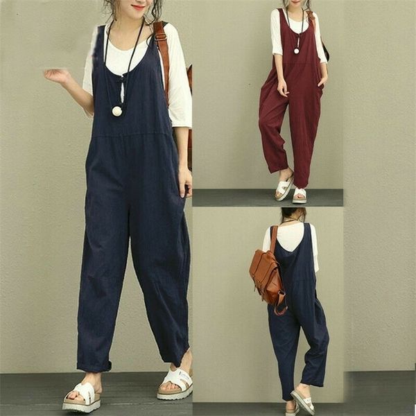women's jumpsuits rompers womens baggy dungarees playsuit oversized ladies jumpsuit trousers pants tank overalls loose size s2xl 221123, Black;white
women's jumpsuits rompers womens baggy dungarees playsuit oversized ladies jumpsuit trousers pants tank overalls loose size s2xl 221123, Black;white