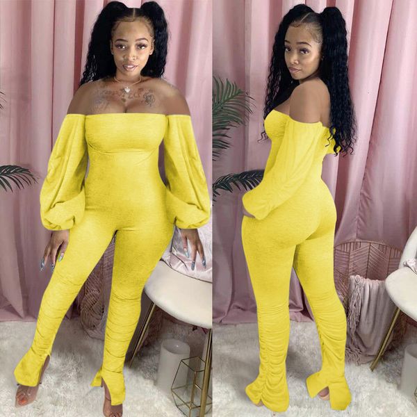 women's jumpsuits rompers women offshoulder pleated bubble sleeves micro horn pants plus size black blue gray yellow lady slim fit pant, Black;white
women's jumpsuits rompers women offshoulder pleated bubble sleeves micro horn pants plus size black blue gray yellow lady slim fit pant, Black;white