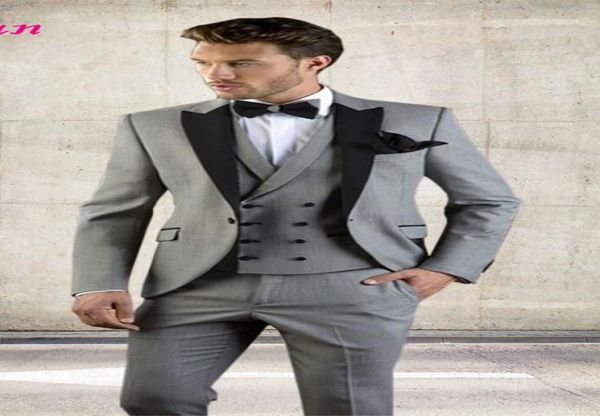 2019 grey custom made blazer men suit slim fit jacket with black tuxedo wedding groom suits blazerpantsvest, Black;gray
2019 grey custom made blazer men suit slim fit jacket with black tuxedo wedding groom suits blazerpantsvest, Black;gray