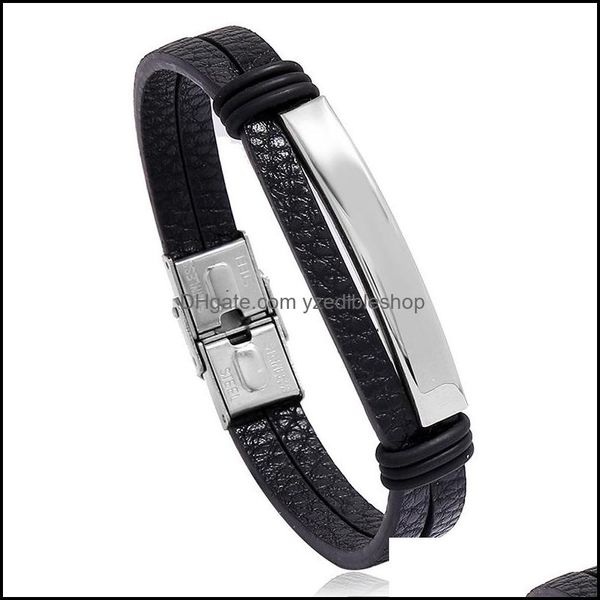charm bracelets blank glaze stainless steel buckle bracelet black brown men leather bracelets wristband bangle cuff fashion jewelry dhcga, Golden;silver
charm bracelets blank glaze stainless steel buckle bracelet black brown men leather bracelets wristband bangle cuff fashion jewelry dhcga, Golden;silver
