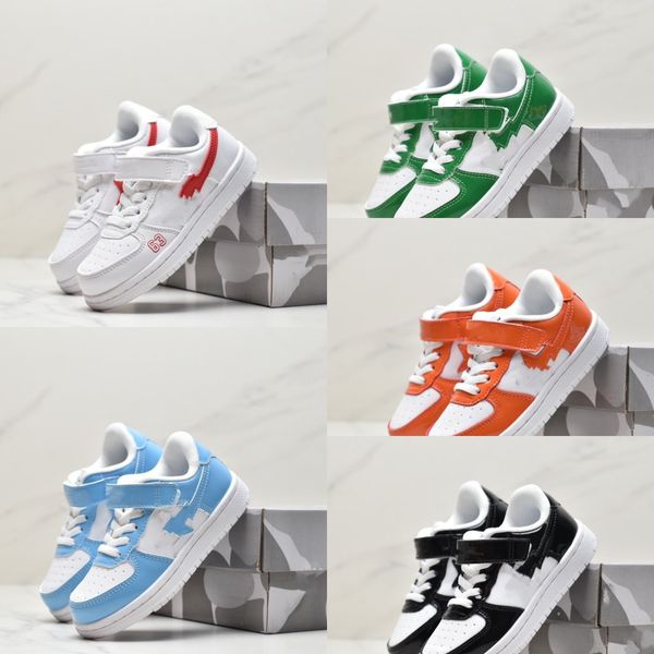 2022 bapestas baped designer sk8 sta casual shoes boy girl kid platform sneakers bapesta patent leather green black white plate-forme for ch
2022 bapestas baped designer sk8 sta casual shoes boy girl kid platform sneakers bapesta patent leather green black white plate-forme for ch