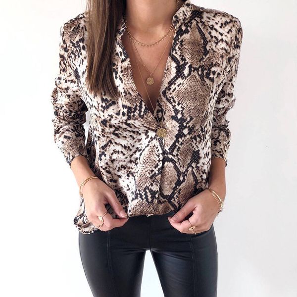 women's jumpsuits rompers ly women snake print shirt long sleeve python skin printed casual loose vneck ladies blouses 221123, Black;white
women's jumpsuits rompers ly women snake print shirt long sleeve python skin printed casual loose vneck ladies blouses 221123, Black;white
