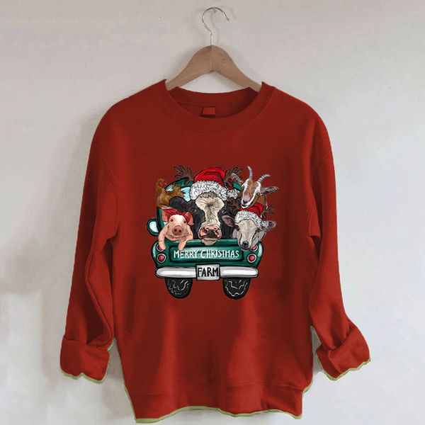 women's hoodies sweatshirts pullover farm animals christmas sweatshirt multiple colour loose oversized cotton fabric 221124, Black
women's hoodies sweatshirts pullover farm animals christmas sweatshirt multiple colour loose oversized cotton fabric 221124, Black