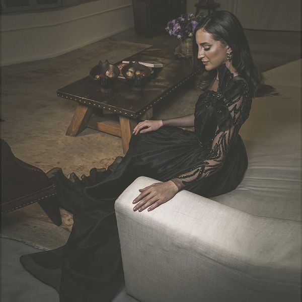 saudi arabia black evening dress long sleeve luxury dubai party gowns elegant women formal prom dresses, Black;red
saudi arabia black evening dress long sleeve luxury dubai party gowns elegant women formal prom dresses, Black;red