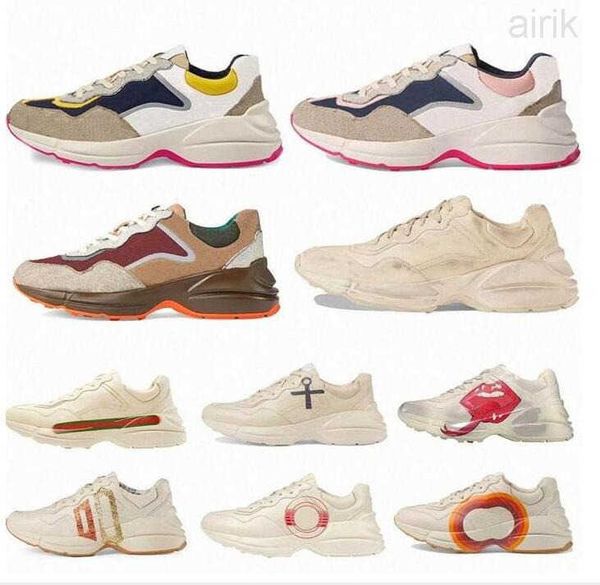 2022 designer shoes leather rhyton sneakers fashion beige men trainers vintage luxury chaussures ladies shoe designers sneakes size 35-46, Black
2022 designer shoes leather rhyton sneakers fashion beige men trainers vintage luxury chaussures ladies shoe designers sneakes size 35-46, Black