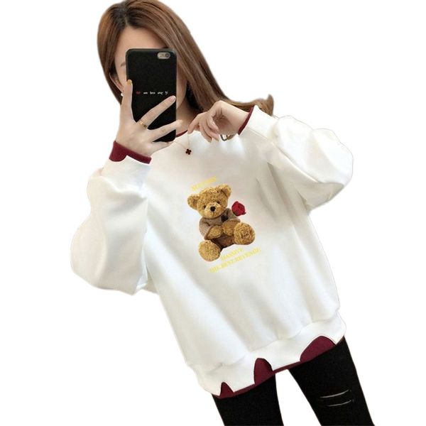 women's sweaters warm soft and comfortable autumn/winter jumper european and american designers long sleeve round neck printed embroide, White;black 
women's sweaters warm soft and comfortable autumn/winter jumper european and american designers long sleeve round neck printed embroide, White;black