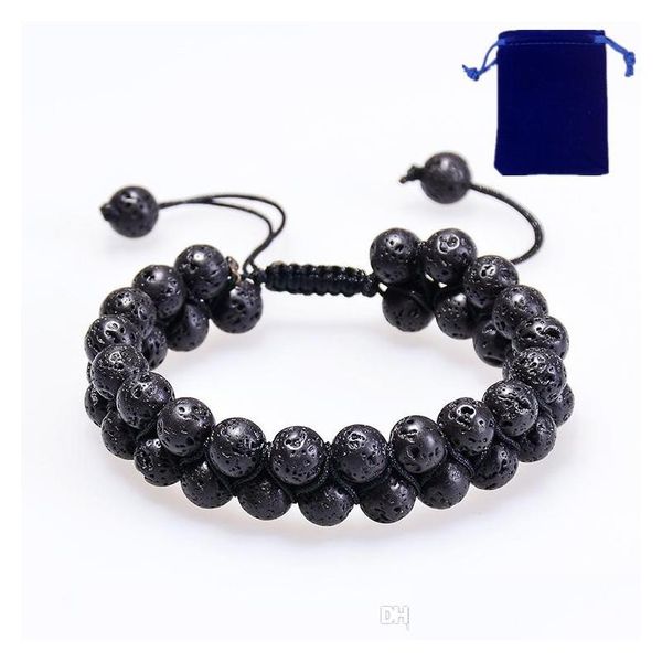 beaded double woven beaded bracelet men and women 8mm tiger eye lava rock beads elastic natural stone agate gift bag drop delivery j dh1jo, Black
beaded double woven beaded bracelet men and women 8mm tiger eye lava rock beads elastic natural stone agate gift bag drop delivery j dh1jo, Black