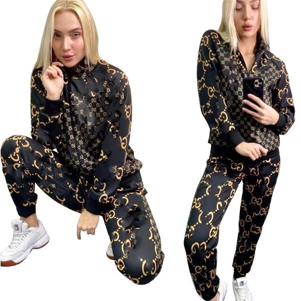 2023 designer tracksuits women print two piece sets zipper jacket pants jogging suit long sleeve lady sweatsuit streetwear fall winter cloth, Gray
2023 designer tracksuits women print two piece sets zipper jacket pants jogging suit long sleeve lady sweatsuit streetwear fall winter cloth, Gray