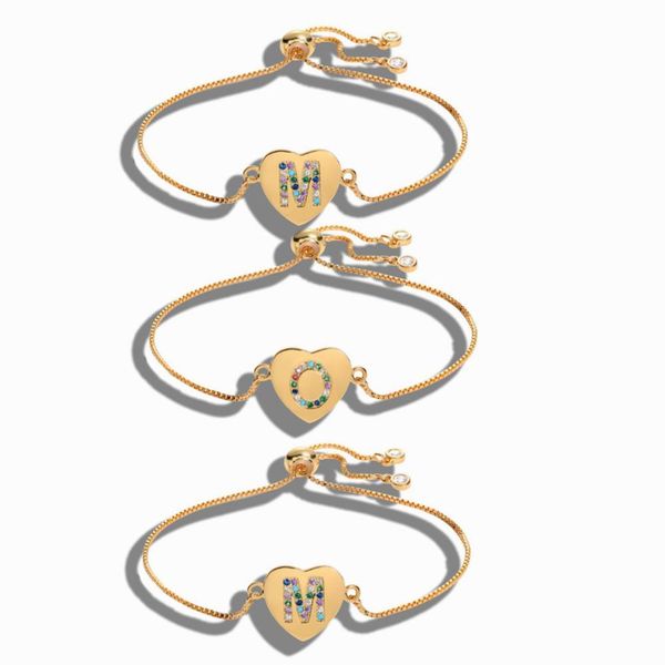 charm bracelets 26 letter pl bracelets peach heart color zircon jewelry female chain basic bracelet for fashion women diy jewely dro dhelx, Golden;silver
charm bracelets 26 letter pl bracelets peach heart color zircon jewelry female chain basic bracelet for fashion women diy jewely dro dhelx, Golden;silver
