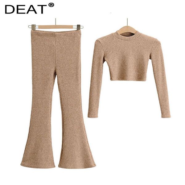 womens two piece pants deat elegant knitted flare suit round neck long sleeve fit women fashion autumn 13c102 221123, White
womens two piece pants deat elegant knitted flare suit round neck long sleeve fit women fashion autumn 13c102 221123, White