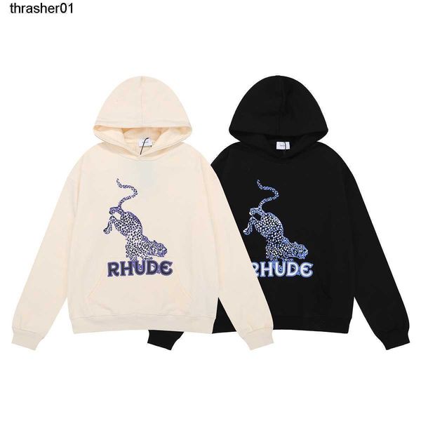 men's hoodies sweatshirts designer fashion rhude leopard print 2022 new leopard printed sweater men women streetwear hoodie, Black
men's hoodies sweatshirts designer fashion rhude leopard print 2022 new leopard printed sweater men women streetwear hoodie, Black
