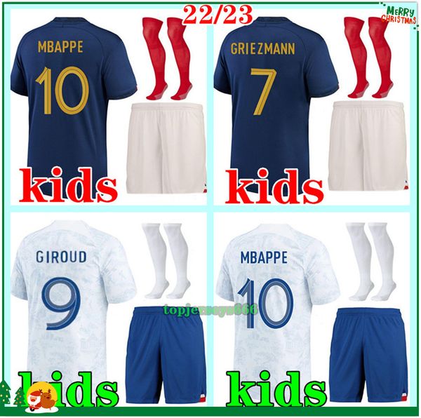 maillot de foot french kids 2022 2023 mbappe giroud benzema griezmann soccer jersey kids football kit jerseys 22 23 child shirt set socks, Black;yellow
maillot de foot french kids 2022 2023 mbappe giroud benzema griezmann soccer jersey kids football kit jerseys 22 23 child shirt set socks, Black;yellow