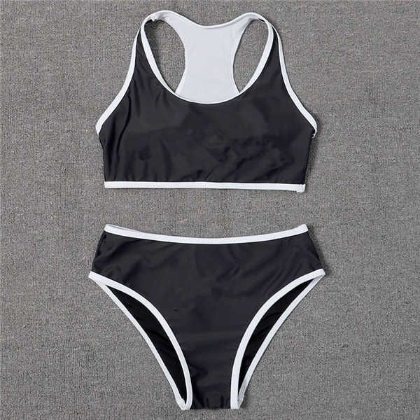 new bikini swimwear women letters two-piece high waist bikini set bathing suit beachwear summer black or white swimsuit
new bikini swimwear women letters two-piece high waist bikini set bathing suit beachwear summer black or white swimsuit