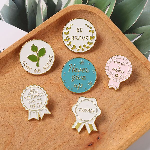 creative round medal alloy brooch 6pcs set letter plant leaf pattern enamel paint brooches small jewelry gift encouraging words badge gold p, Gray
creative round medal alloy brooch 6pcs set letter plant leaf pattern enamel paint brooches small jewelry gift encouraging words badge gold p, Gray
