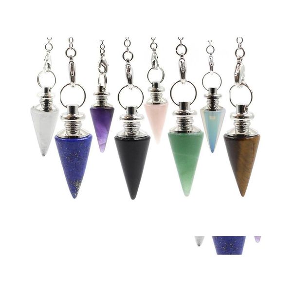 pendant necklaces pendum line conical stone pendant treatment chakra bead crystal head spirit opal ornament drop delivery jewelry ne dhesm, Silver
pendant necklaces pendum line conical stone pendant treatment chakra bead crystal head spirit opal ornament drop delivery jewelry ne dhesm, Silver