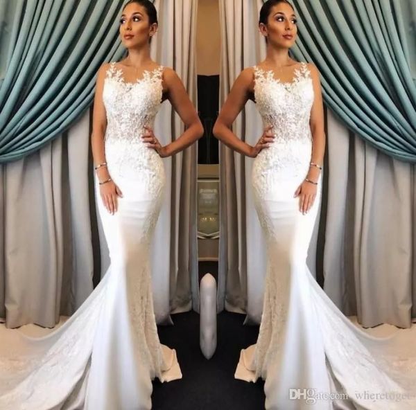2023 gorgeous mermaid wedding dresses bridal gown sleeveless lace applique beaded sweep train custom made beach country garden plus size ves, White
2023 gorgeous mermaid wedding dresses bridal gown sleeveless lace applique beaded sweep train custom made beach country garden plus size ves, White