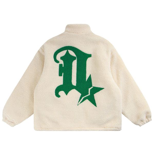 men parka winter thick lamb wool coat letter embroidery heavy vintage fashion jacket, Black;brown
men parka winter thick lamb wool coat letter embroidery heavy vintage fashion jacket, Black;brown