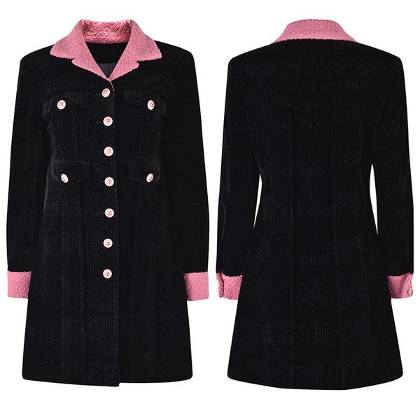 1113 2022 runway autumn dress lapel neck long sleeve black brand same style empire womens dress fashion changji
1113 2022 runway autumn dress lapel neck long sleeve black brand same style empire womens dress fashion changji