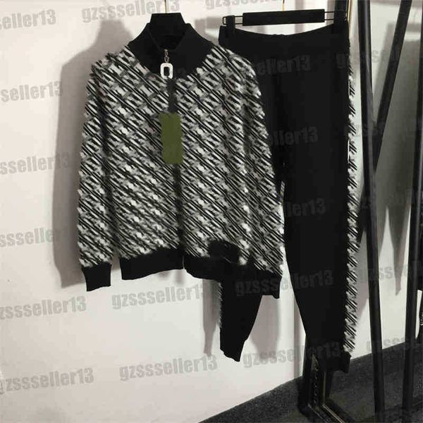 cardigan jacket designer womens tracksuits g letter argyle long-sleeved stand-up collar zipper cardigan jacket casual trousers two piece set, Gray
cardigan jacket designer womens tracksuits g letter argyle long-sleeved stand-up collar zipper cardigan jacket casual trousers two piece set, Gray