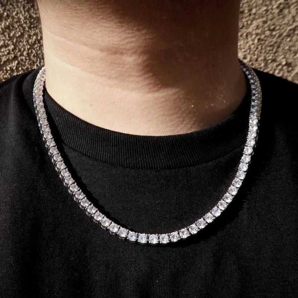 chains 6mm iced out tennis gold chain necklaces fashion hip hop jewelry necklace for man gift, Silver
chains 6mm iced out tennis gold chain necklaces fashion hip hop jewelry necklace for man gift, Silver