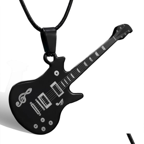 pendant necklaces fashion 316l stainless steel guitar necklace for men pendants leather chain man necklaces drop delivery jewelry dh7td, Silver
pendant necklaces fashion 316l stainless steel guitar necklace for men pendants leather chain man necklaces drop delivery jewelry dh7td, Silver