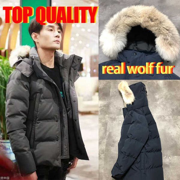 man down jacket coat men's fashion parka waterproof windproof advanced fabric thick doudoune with real wolf fur winter keep warm coats, Black
man down jacket coat men's fashion parka waterproof windproof advanced fabric thick doudoune with real wolf fur winter keep warm coats, Black