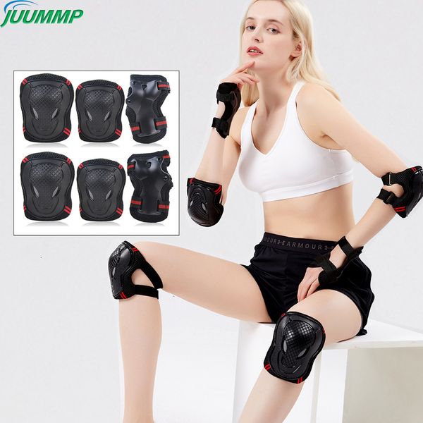 elbow knee pads 6pcs skateboard ice roller skating protective gear elbow pads wrist safety guard cycling riding knee protector for kids adul, Black;gray
elbow knee pads 6pcs skateboard ice roller skating protective gear elbow pads wrist safety guard cycling riding knee protector for kids adul, Black;gray