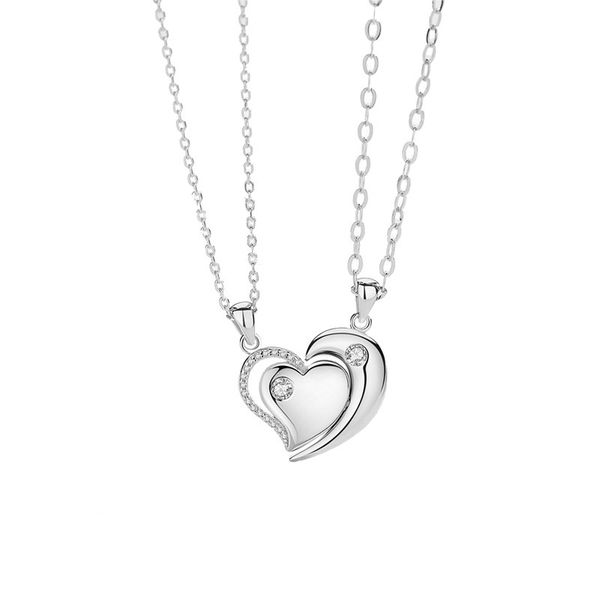 heart to heart lovers necklace magnets attract a pair of student fashion collarbone chain gifts love shaped pendant ne1273, Silver
heart to heart lovers necklace magnets attract a pair of student fashion collarbone chain gifts love shaped pendant ne1273, Silver