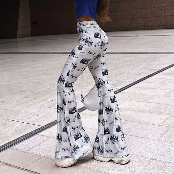 women's pants printed fanny pack hip casual fashion european and american women's dress micro - flip trousers, Black;white
women's pants printed fanny pack hip casual fashion european and american women's dress micro - flip trousers, Black;white