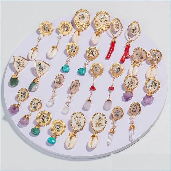 charm natura stone shell earrings jewelry women resin coral drop fashion gift 350202 delivery dhbjz, Golden
charm natura stone shell earrings jewelry women resin coral drop fashion gift 350202 delivery dhbjz, Golden