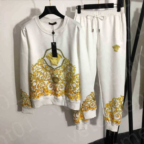 fashion womens two piece pants brand logo letter pattern printed cotton jackets slim fit high waist pant tracksuits luxury high end designer, White
fashion womens two piece pants brand logo letter pattern printed cotton jackets slim fit high waist pant tracksuits luxury high end designer, White