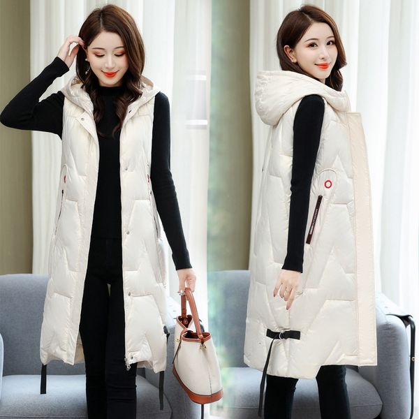 women's vests snow wear warm long waistcoat women winter vest jacket hooded outerwear female glossy parka sleeveless mujer coats s 5xl, Black;white
women's vests snow wear warm long waistcoat women winter vest jacket hooded outerwear female glossy parka sleeveless mujer coats s 5xl, Black;white
