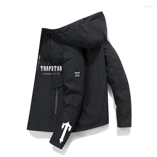 men's jackets trapstar 2022 latest super car men's spring and autumn zipper casual hooded bomber jacket fashion windbreaker, Black;brown 
men's jackets trapstar 2022 latest super car men's spring and autumn zipper casual hooded bomber jacket fashion windbreaker, Black;brown