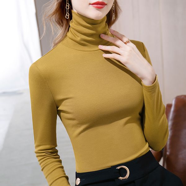 women's tshirt cotton base simple t shirts women turtleneck long sleeve tshirts tees girls solid slim undershirts femme clothing 22112, White
women's tshirt cotton base simple t shirts women turtleneck long sleeve tshirts tees girls solid slim undershirts femme clothing 22112, White