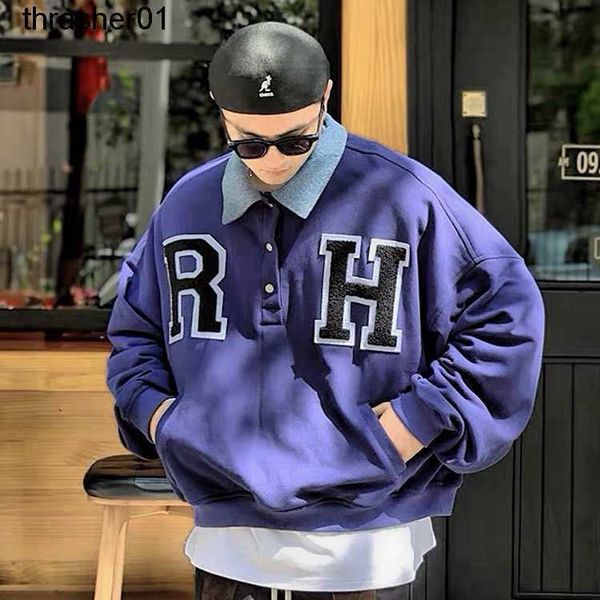 men's hoodies designer sweatshirts rhude embroidered sweater loose polo collar pullover casual sweater men fashion hoodie, Black
men's hoodies designer sweatshirts rhude embroidered sweater loose polo collar pullover casual sweater men fashion hoodie, Black