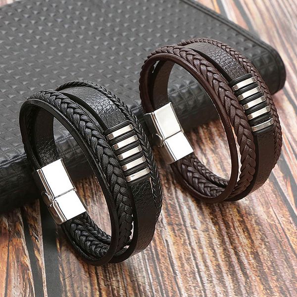 multilayer leather wrap bracelet bangle cuff metal clasp wristband for women fashion jewelry, Black
multilayer leather wrap bracelet bangle cuff metal clasp wristband for women fashion jewelry, Black