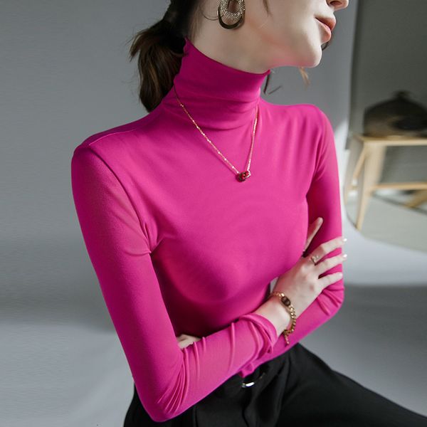 women's tshirt mesh base t shirt women turtleneck full sleeve tshirts tees girls solid slim tshirts female 221124, White
women's tshirt mesh base t shirt women turtleneck full sleeve tshirts tees girls solid slim tshirts female 221124, White